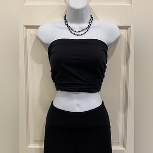 Black stretchy bandeau top